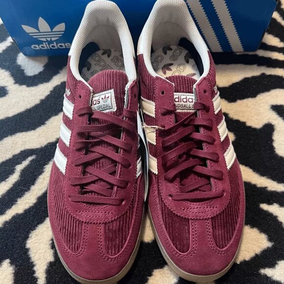 NWT Adidas Handball Spezial W Sneakers Corduroy Shadow Red Size Women’s 7 - Picture 1 of 11